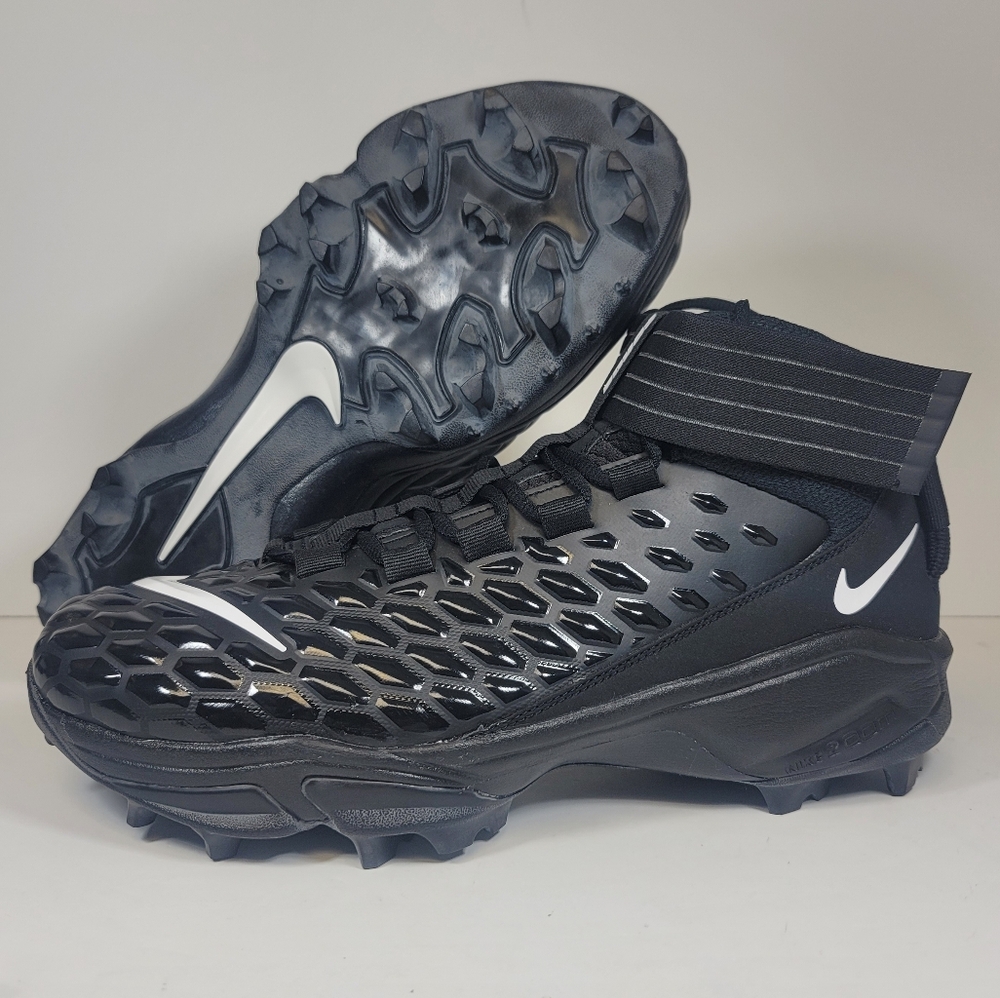 Size 11.5 Mens Nike Force Savage Pro 2 Football Cleats Black Lineman AH4000-002